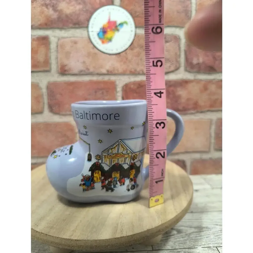 Christmas Village Baltimore Boot Souvenir Mug Lavender Glühwein German Market